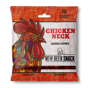 Шийки курячі сирокопчені "Chicken neck" TM NEW BEER SNACK 100 г