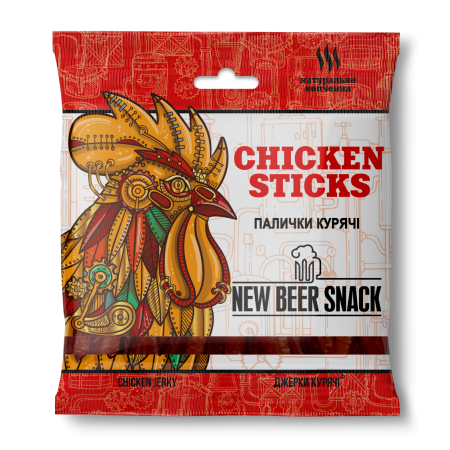 Мясной хворост куриный сыровяленый "Chicken sticks" TM NEW BEER SNACK 50 г